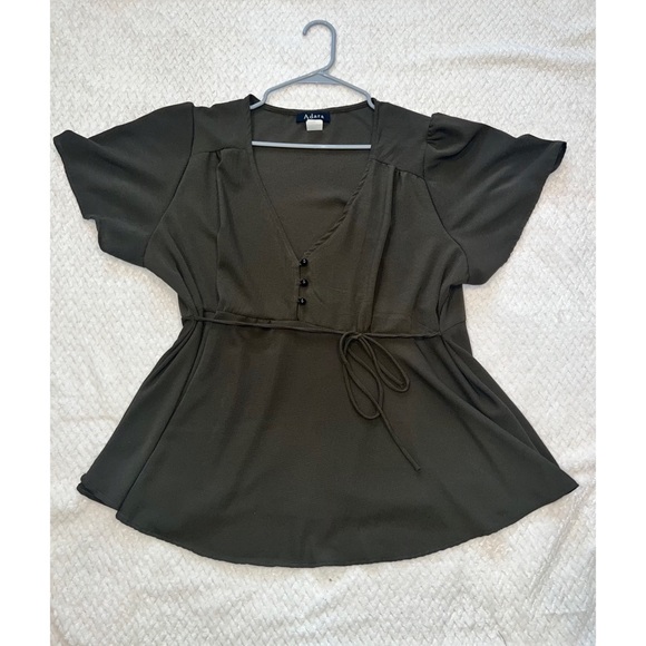 adara Tops - Olive green top